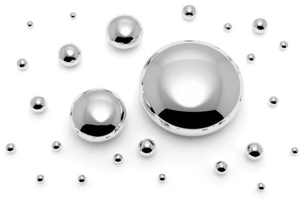 Gotas de mercurio (Hg) — Foto de Stock