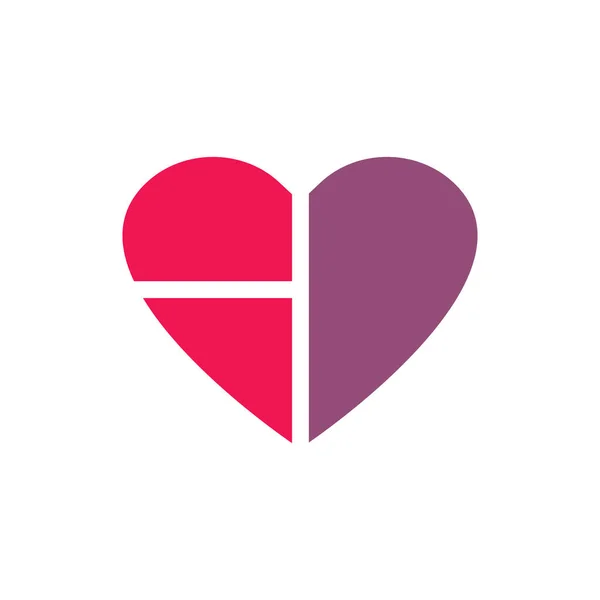 Design Abstrato Logotipo Coração Parte Conceito Amor —  Vetores de Stock