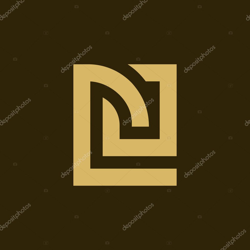 Abstract initial letter CO or CJ, minimal monogram logo icon design, professional typography symbol - Vector