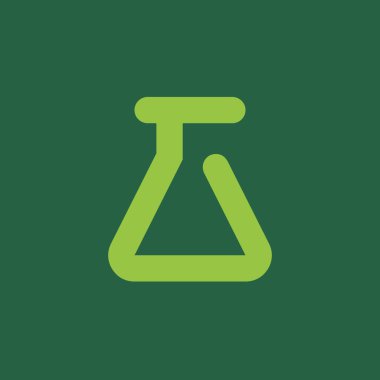 Yaratıcı laboratuar logo simgesi, satır sanatı biçimi, laboratuvar sembolü vektörü