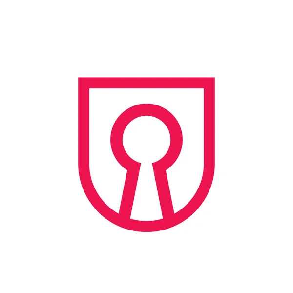 Абстрактний Дизайн Логотипу Замкової Щілини Символ Лінійного Стилю Векторне Нейтралізація — стоковий вектор