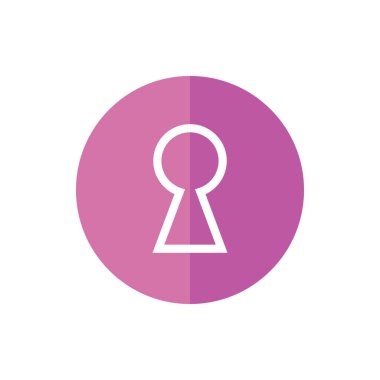 Anahtar deliği simgesi tasarımı, anahtar deliği logo şablonu, ana hat biçim sembolü