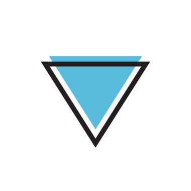 Soyut geometrik üçgen logo tasarım şablonu ögeleri - Vektör