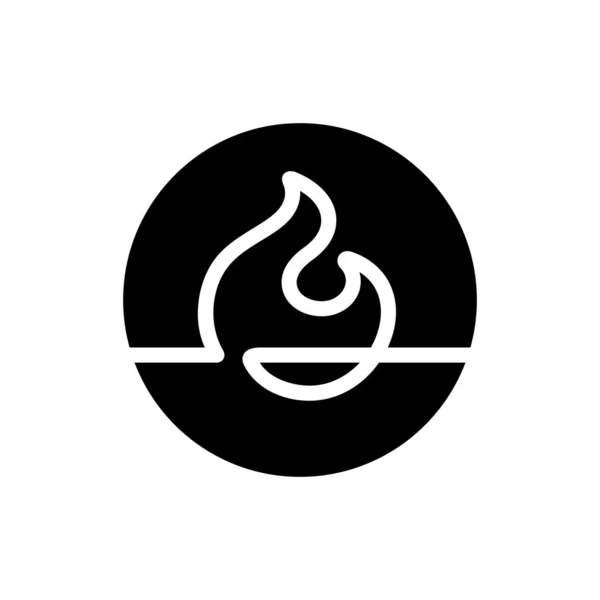 Brand Vlam Logo Template Bonfire Pictogram Illustratie Vector — Stockvector