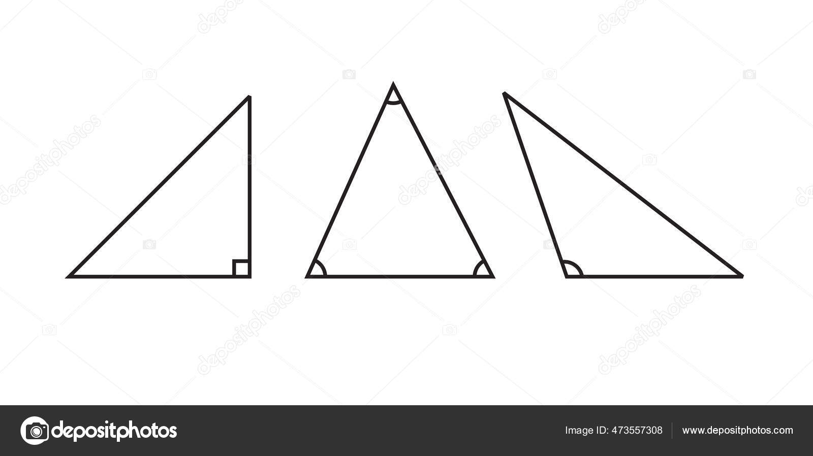Several Kinds Triangles Based Angle Math Geometry Shapes Illustration