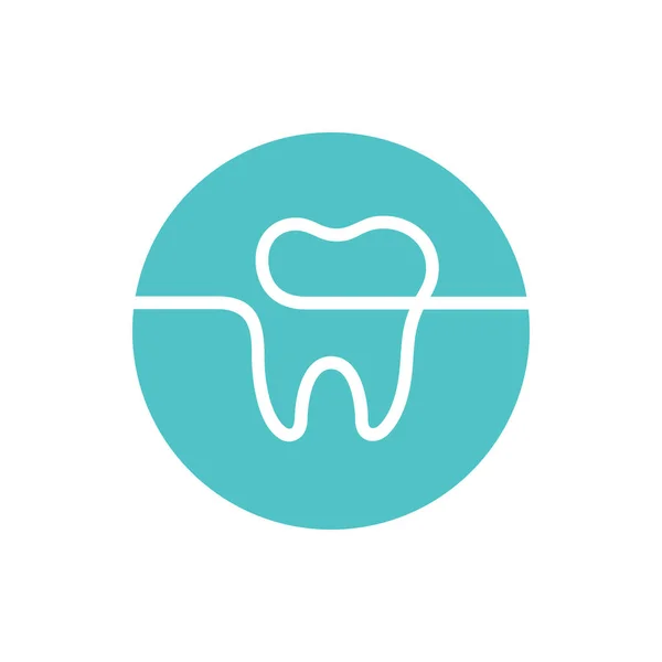 Modelo Logotipo Cuidados Dentários Design Ícone Dentista Símbolo Forma Dente —  Vetores de Stock