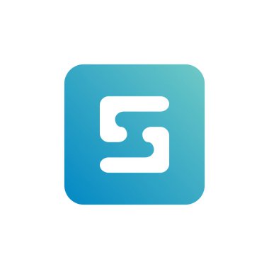Modern S harfi logo tasarımı, basit S simgesi - Vektör