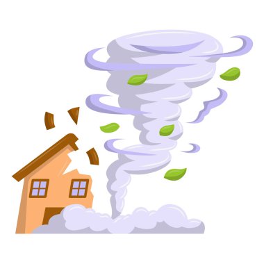 Tornado vektör simgesi beyaz arkaplanda izole edildi, tornado klipsi sanatı, tornado klipsi sanatı, doğal afet vektör çizimi