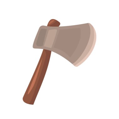 Axe vektör resmetme, balta klipsleme sanatı, balta sanatı, beyaz arkaplanda izole edilmiş