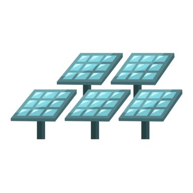 Güneş dizisi ikonu, güneş panelleri vektör ikonu, güneş enerjisi ikonu ikonu, yenilenebilir enerji konsepti, çevre dostu enerji, sürdürülebilir enerji kaynağı, yeşil teknoloji klipsi sanatı, temiz enerji