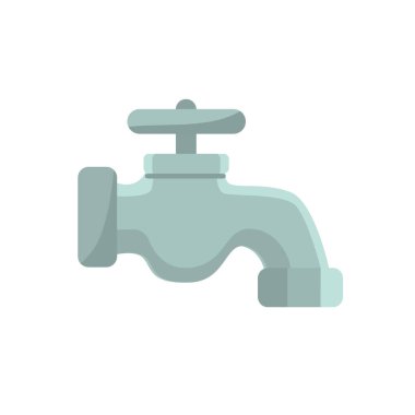 Musluk vektörü simgesi, musluk klipsi sanatı, musluk suyu vektör çizimi, beyaz arkaplanda izole