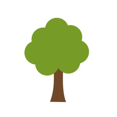Ağaç vektörü illüstrasyonu, ağaç klipsi sanatı, ağaç simgesi tasarımı, ağaç vektörü, beyaz arkaplanda izole