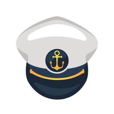 Kaptan şapka taşıyıcı illüstrasyon, denizci şapkası ikonu, denizci klipsi sanatı, denizci kostüm tasarımı için başlık