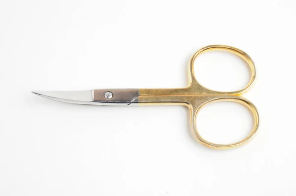 Pedicure Scissors Cutting Nails Isolated White Background — Stock Photo, Image