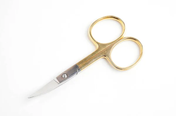 Pedicure Scissors Cutting Nails Isolated White Background — Stock Photo, Image