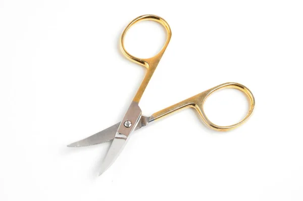 Pedicure Scissors Cutting Nails Isolated White Background — Stock Photo, Image