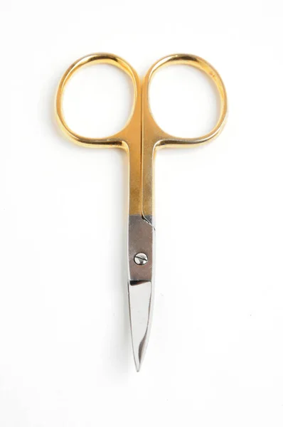 Pedicure Scissors Cutting Nails Isolated White Background — Stock Photo, Image