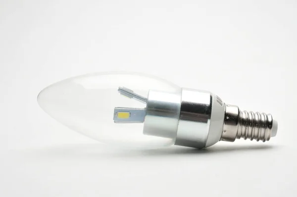 Economical Led Lamp Lighting Isolated White Backgroun Royalty Free Stock Images