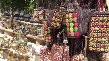Azerbaycan 'daki Bakü Kalesi' nde ayrıntılar ve sokaklar