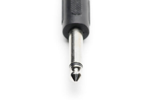 Audio cable with XLR and TRS jack connectors for microphones and professional audio equipment on an isolated white background