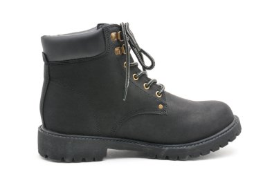 Kalın tabanlı süet botlar izole edilmiş beyaz sırt grubunda