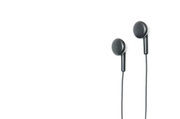 Fone Ouvido Para Leitor Música Telefone Inteligente Backgroun Branco Isolado — Fotografia de Stock