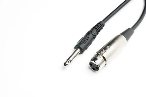 Audio Cable Xlr Trs Jack Connectors Microphones Professional Audio Equipment — Stock Photo, Image