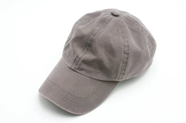 Baseball Cap Khaki Color Isolated White Backgroun — 스톡 사진