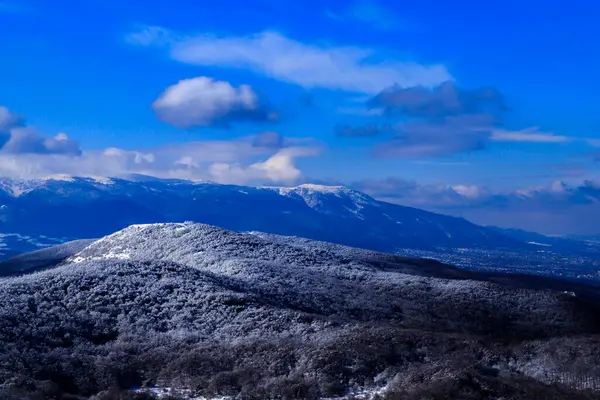 Winter Uitzicht Lozen Mountain Bulgarije — Stockfoto