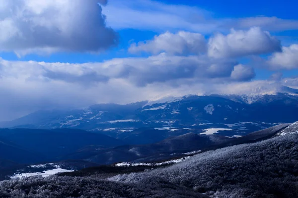 Zimní Pohled Lozen Mountain Bulharsko — Stock fotografie