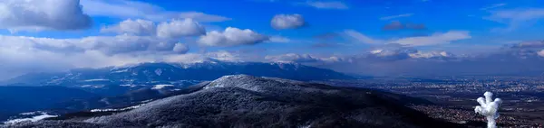 Zimní Pohled Lozen Mountain Bulharsko — Stock fotografie