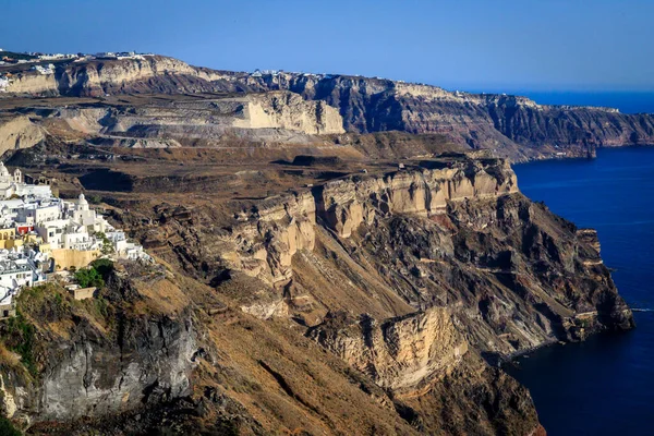 Santorini Officially Thira Classic Greek Thera Island Southern Aegean Sea — Stock Photo, Image