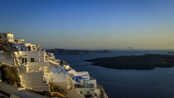 Santorini Oficialmente Thira Thera Grego Clássico Uma Ilha Sul Mar — Fotografia de Stock