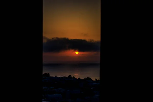 Santorini Oficialmente Thira Thera Griega Clásica Una Isla Mar Egeo — Foto de Stock