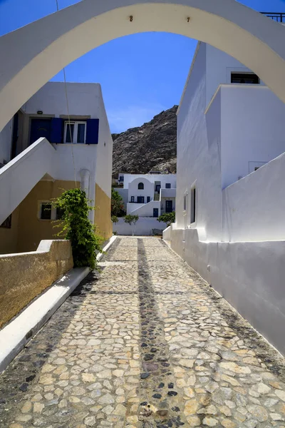 Santorini Oficialmente Thira Thera Grego Clássico Uma Ilha Sul Mar — Fotografia de Stock