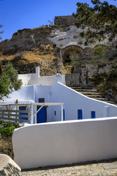 Santorini Oficialmente Thira Thera Grego Clássico Uma Ilha Sul Mar — Fotografia de Stock