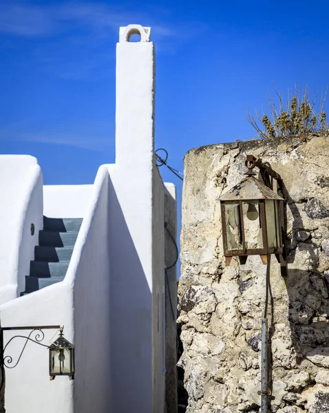 Santorini Oficialmente Thira Thera Grego Clássico Uma Ilha Sul Mar — Fotografia de Stock