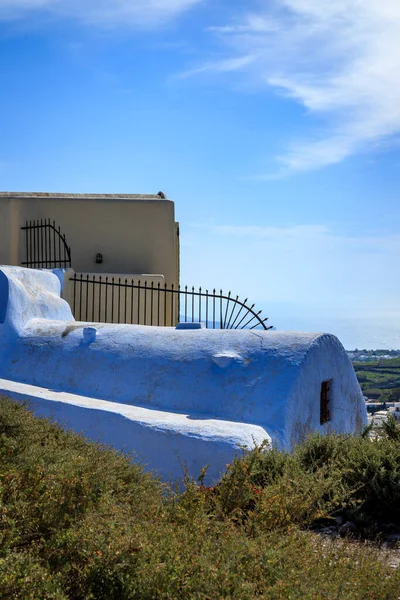 Santorini Oficialmente Thira Thera Grego Clássico Uma Ilha Sul Mar — Fotografia de Stock