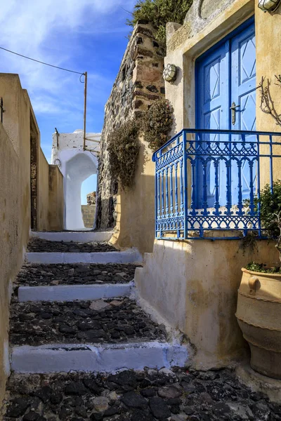 Santorini Oficialmente Thira Thera Grego Clássico Uma Ilha Sul Mar — Fotografia de Stock