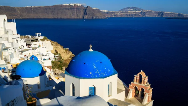 Santorini Oficialmente Thira Thera Grego Clássico Uma Ilha Sul Mar — Fotografia de Stock