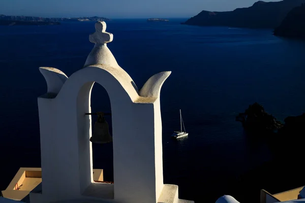 Santorini Офіційно Thira Класична Грецька Thera Острів Південній Частині Егейського — стокове фото