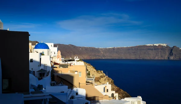 Santorini Oficialmente Thira Thera Grego Clássico Uma Ilha Sul Mar — Fotografia de Stock