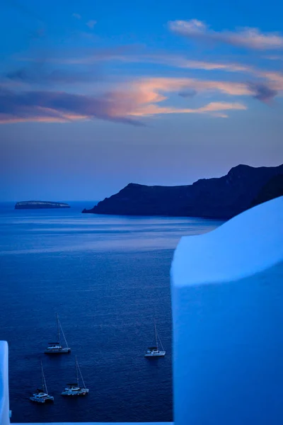 Santorini Oficialmente Thira Thera Grego Clássico Uma Ilha Sul Mar — Fotografia de Stock