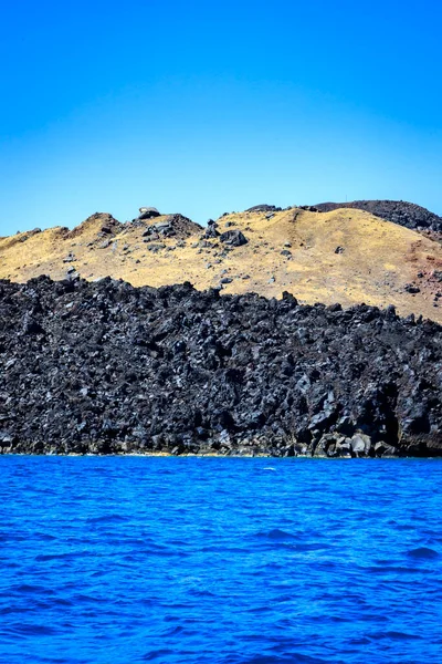 Santorini Oficialmente Thira Thera Grego Clássico Uma Ilha Sul Mar — Fotografia de Stock