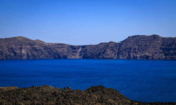 Santorini Officieel Thira Klassieke Griekse Thera Een Eiland Zuidelijke Egeïsche — Stockfoto