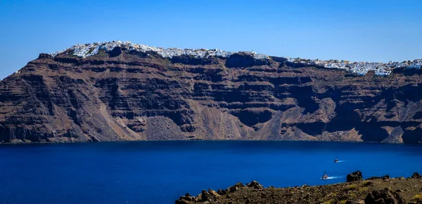 Santorini Officieel Thira Klassieke Griekse Thera Een Eiland Zuidelijke Egeïsche — Stockfoto