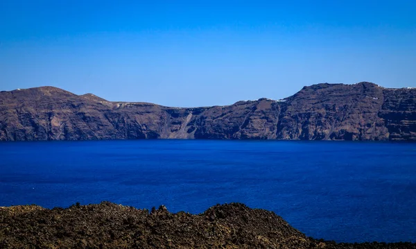 Santorini Officially Thira Classic Greek Thera Island Southern Aegean Sea Stock Image