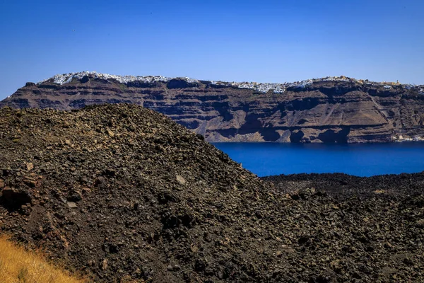 Santorini Officieel Thira Klassieke Griekse Thera Een Eiland Zuidelijke Egeïsche — Stockfoto