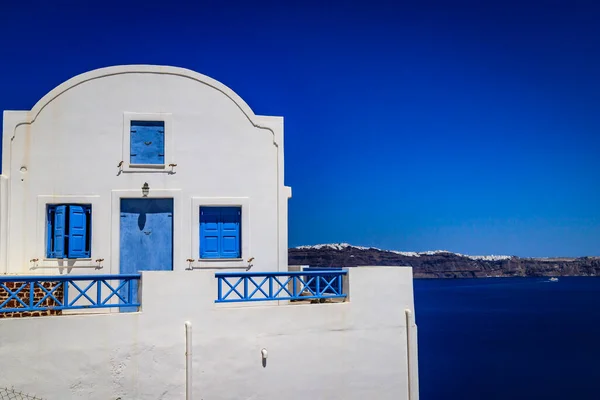 Santorini Oficialmente Thira Thera Griega Clásica Una Isla Mar Egeo — Foto de Stock