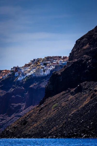 Santorini Officieel Thira Klassieke Griekse Thera Een Eiland Zuidelijke Egeïsche — Stockfoto